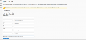 magento sales email cronjob setup in cpanel